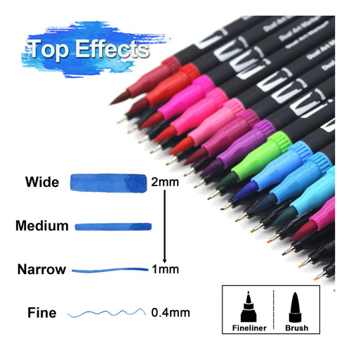 Rotulador Stbg-100color Con Doble Punta Para Acuarela