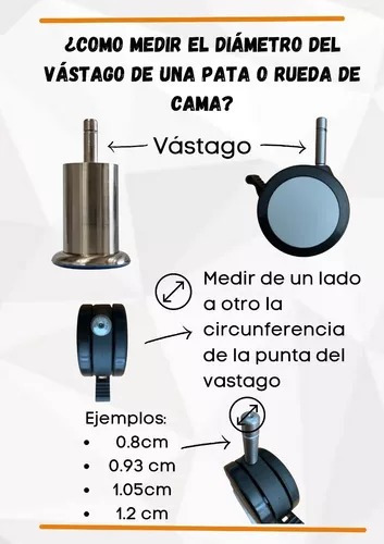 Imagen 3 de 6 de Pata Central Para Cama Rosen Y Cic. Altura Útil: 8.5 Cm