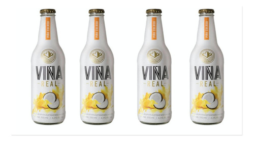 Pack De 4 Cooler Viña Real Piña Colada 330 Ml