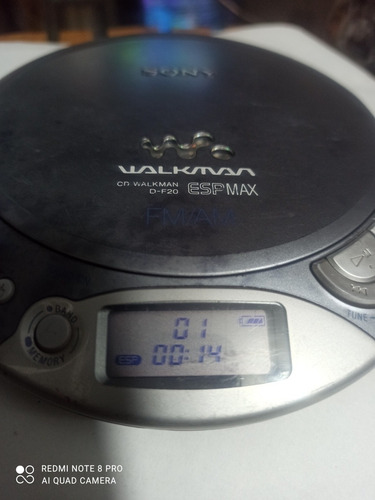 Imagen 1 de 9 de Discman Sony D-f20 Walkman Cd Music Megabass