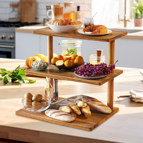 Soporte De Madera Para Cupcakes De 3 Niveles, Estilo