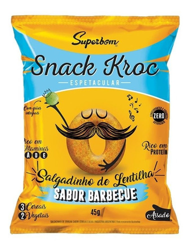 Imagem 4 de 5 de Kit Snack Kroc De Barbecue 45g 15uni - Superbom