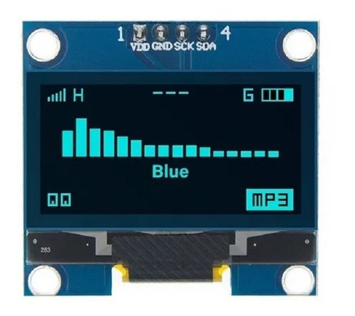 Display Lcd Oled Azul 128x64 I2c Pantalla 0.96 I2c Arduino