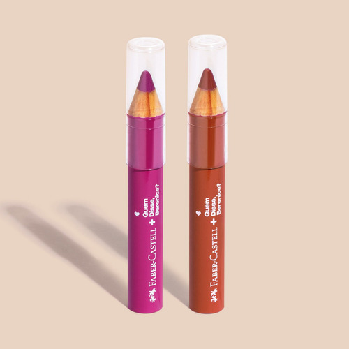 Combo Qdb E Faber-castell Lápis Jumbo 3 Em 1: Damasco 1,2g