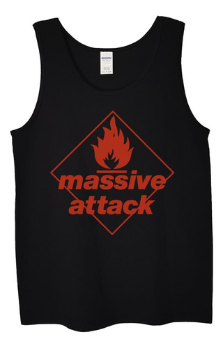 Polera Musculosa Massive Attack Logo Pop Abominatron