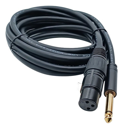 Cable De Audio Plug 1/4 Macho A Xlr Canon Hembra 3 Metros 