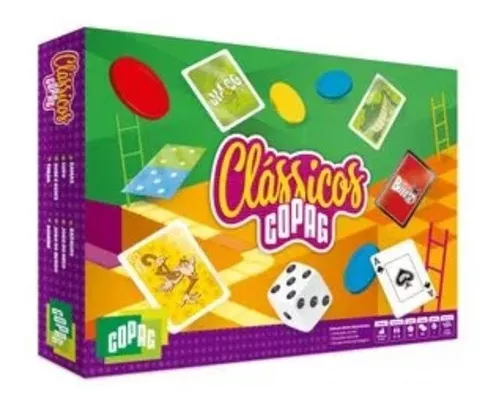 Kit 8 Jogos Clássicos Baralho Mico Domino Dama Cartas Copag