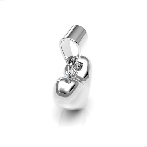 Imagen 2 de 10 de Dije De Plata Ley .925 Corazón Abombado Mujer Agálea Joyería