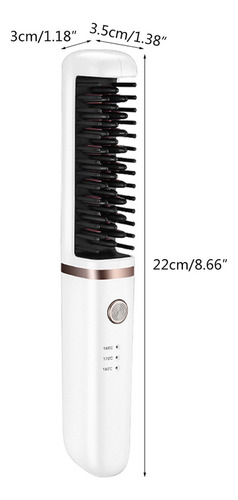 Cepillo De Pelo Con Aire Caliente, 2 En 1, Negativo Para Sal