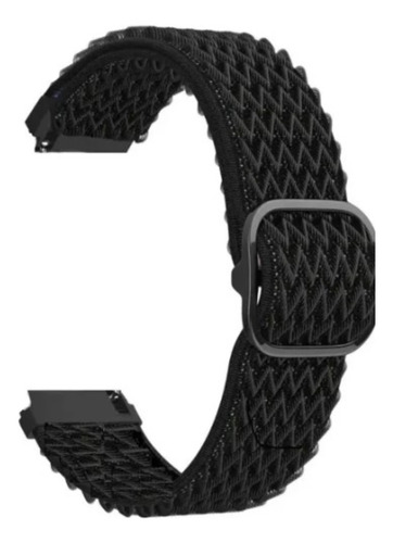 Pulseira Nylon Elástico Trançado Compatível Ticwatch Pro 3 Cor Preta