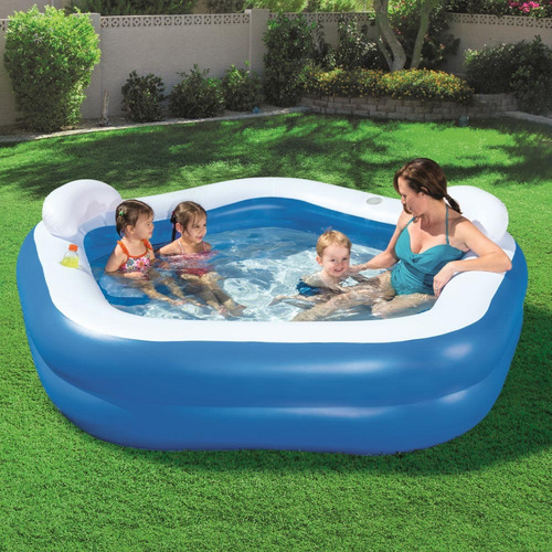 Piscina Inflável Bestway 54153 575L azul e branca caixa