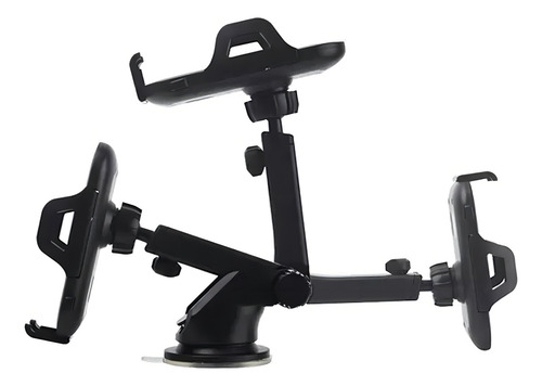 Soporte Para Celular Auto Treqa Plegable Rotacion 360 Dimm Color Negro