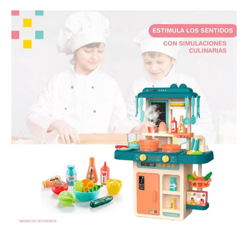 Mi Primera Cocinita Con Luz, Sonido Y Accesorios Sweet Home Color Naranja