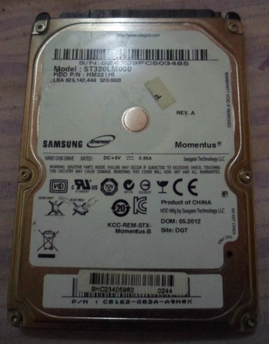 Disco Duro Para Laptop Samsung 320 Gb