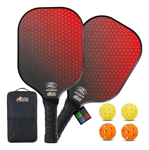 Juego De Paletas De Pickleball Gorilla Gear Aprobado Por Usa