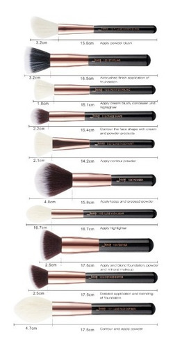 Jessup Brand Juego De Brochas De Maquillaje Profesional De 2