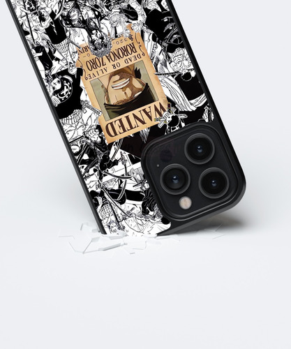 Funda Roronoa Zoro One Piece Se Busca Pirata Manga Collage Negro Iphone 15 Promax