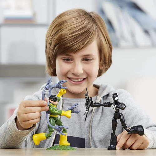 Imagem 6 de 6 de Bonecos Marvel Bend And Flex Spider Man Vs Doc Ock Hasbro