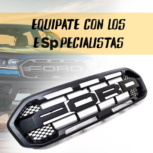Parrilla Ford Ranger 2020 Tipo Raptor Negra Mate Directa Nue