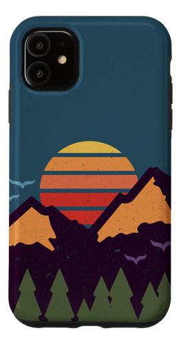 iPhone 11 Retro Sunset Mountains &amp; Tre B08jx5cp42_300324