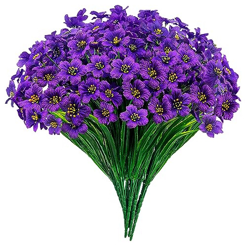12 Paquetes De Violetas Artificiales, Flores Falsas Gra...