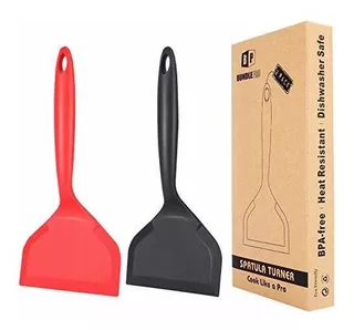 Pack Of 2 Wide Silicone Spatula,nonstick Pancake Shovel With