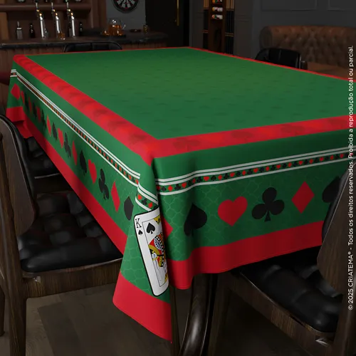 Toalha De Mesa Aveludada Para Jogos De Baralho, Poker E Truco Ret...