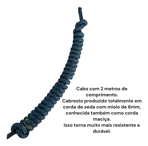 Cabresto De Corda Reforçada Com Miolo 4 Nós Artesanal Barato