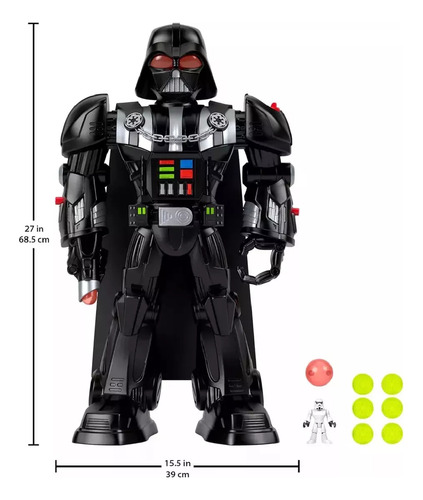 Darth Vader Bot Star Wars Sonidos Luces Imaginext 68 Cms !