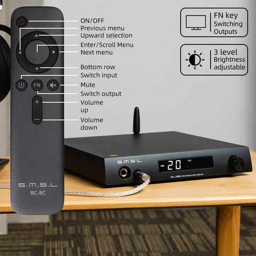 S.m.s.l Dl100 Audio Dac Amplificador 4xcs Chips Hi-res Ampl.