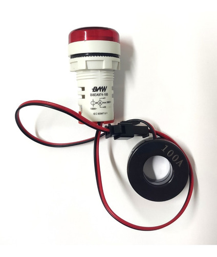 Imagen 3 de 7 de Amperimetro Mini Digital 29mm 100a Baw Rojo 7 Verde
