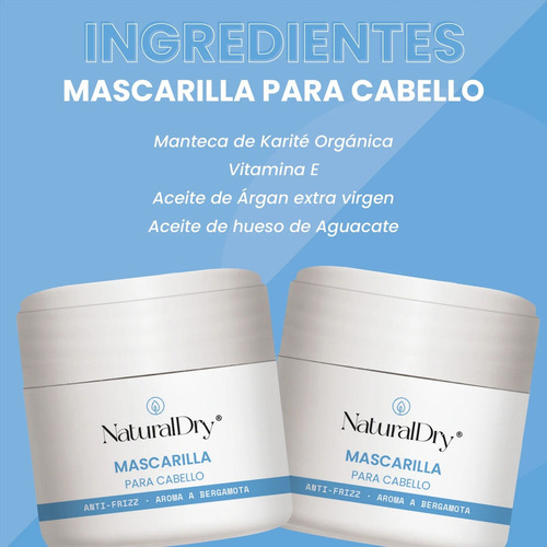Mascarilla Para Cabello Shea Butter Argán 45g Naturaldry