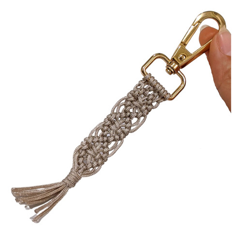 Llavero Tejido En Macramé Artesanal