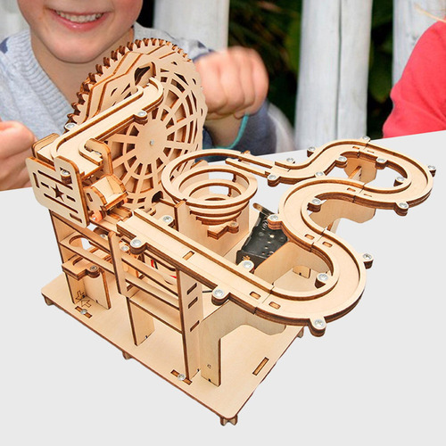 Diy Marble Run Eléctrico 3d Rompecabezas De Madera Juego De