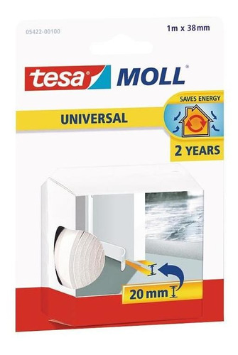 Burlete Flexible Blanco 1mx38mm Tesa Moll