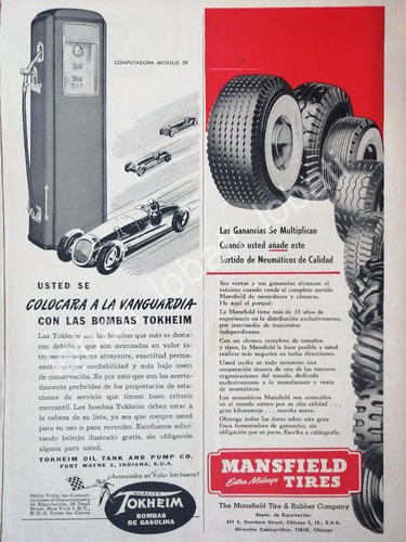 Cartel Vintage Bombas D Egasolina Tokheim Y Otros 1952 /22