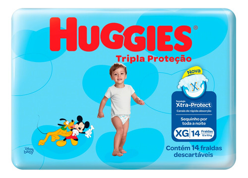 Fraldas Huggies Tripla Proteção XG