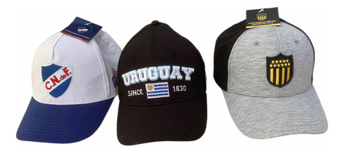 Gorros Oficiales Bordados C/visera Peñarol Nacional Uruguay