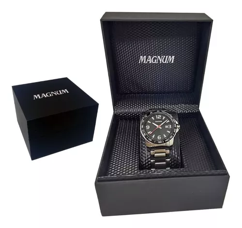 Relógio Magnum Masculino Analógico Pulseira De Aço Prata MA32961T