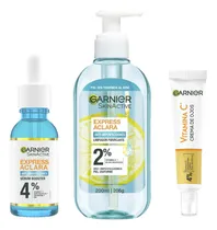 Comprar Pack 3 Productos Garnier: Serum + Gel Limpieza + Crema Ojos