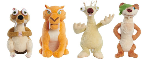 Set De 4 Peluches La Era Del Hielo Diego Sid Scrat Buck