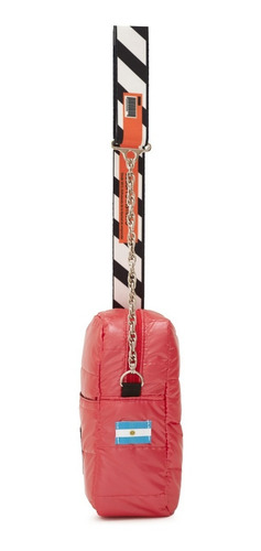 Bandolera San Luis Pop Cadenas Rojo Metalizado