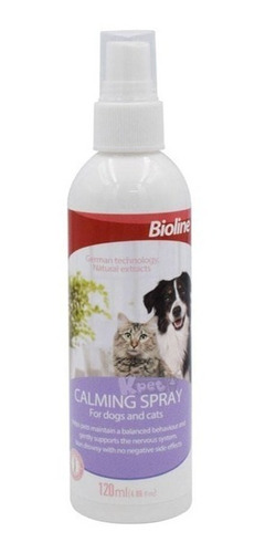 Spray Calming Gato Perro Bioline Reduce El Estres Antiestres