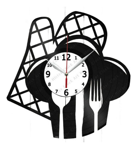 Reloj Corte Laser 2533 Cocina Cubiertos Gorro