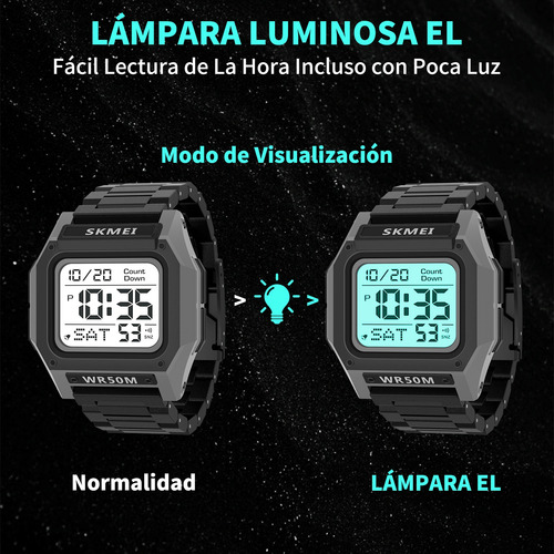 Reloj Deportivo Digital Para Hombre, Pantalla Led