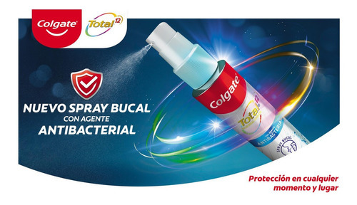 Imagen 8 de 9 de Spray Bucal Colgate Total 12 Con Agente Antibacterial - 60ml