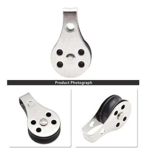 Imagen 10 de 12 de 2x Polea De Material Acero Inoxidable 316, Bloques De ,