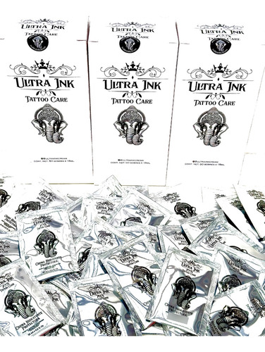 Crema Para Tatuajes Ultraink Tattoo Care 3 Cajas De Sachets 