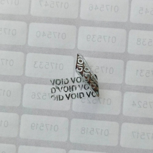 200 Sellos Holográficos Original Void Numerados 20x10mm