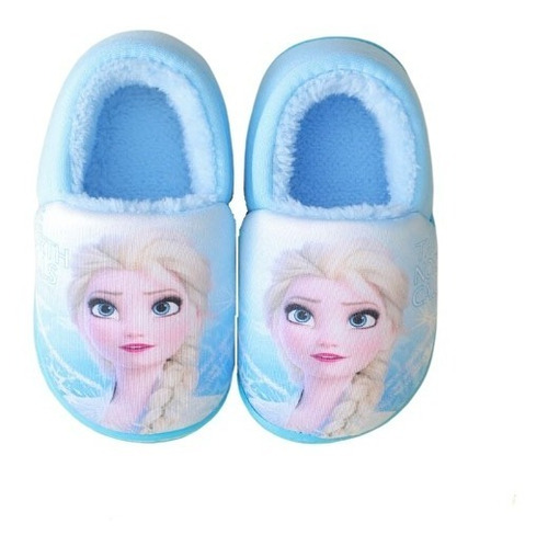 Pantuflas Frozen Elsa Niñas Peluche Cómodas Pantufla